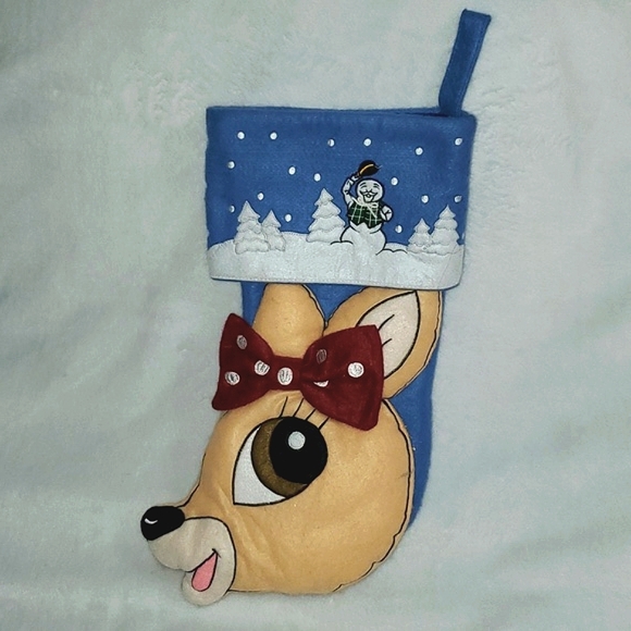 Rudolph the Red Nose Reindeer and Clara 3D Plush Felt Christmas Stockings - Picture 4 of 8